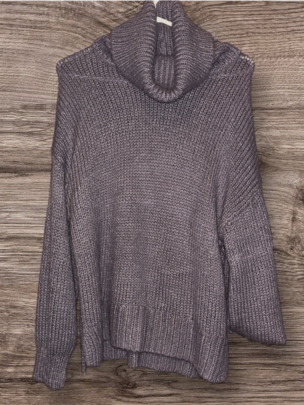 Kismet lavender grey Cowl Neck Turtleneck Sweater